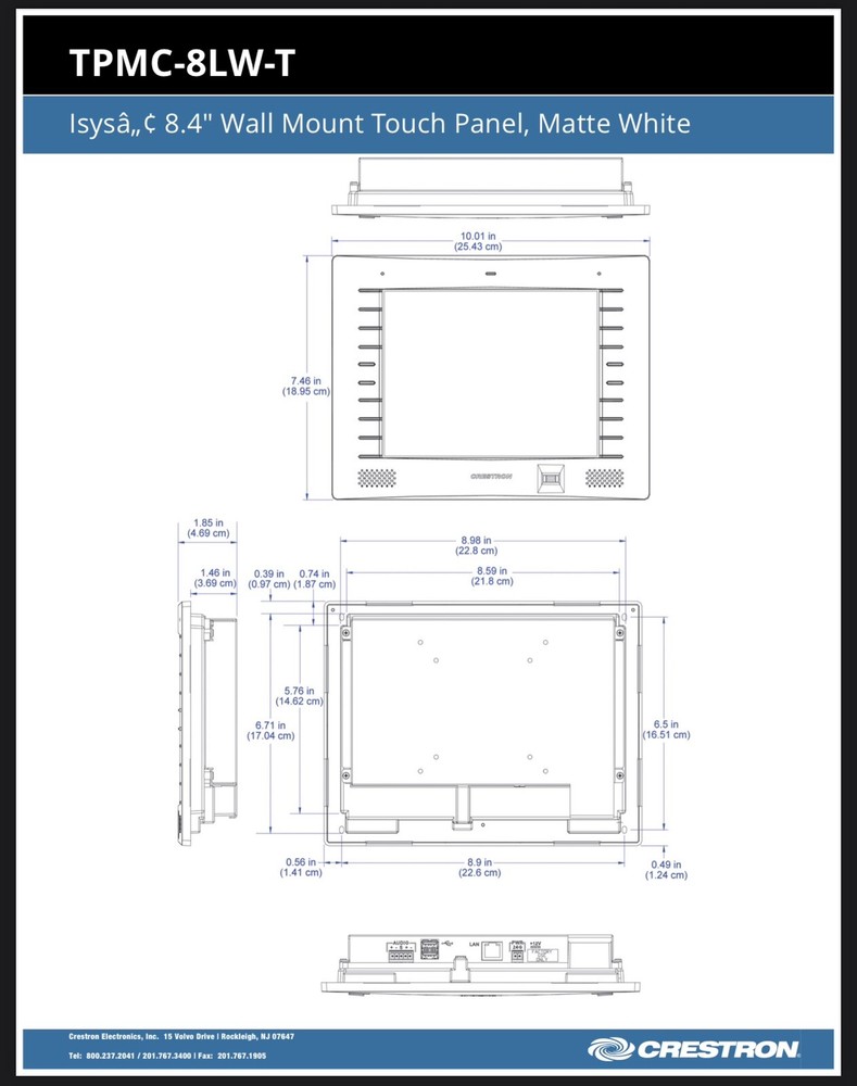 Crestron TPMC-8LW-T KIT