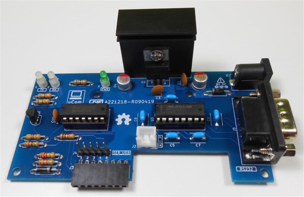 uCom Serial Terminal PCB (Z80-MBC2 Single Board Computer)