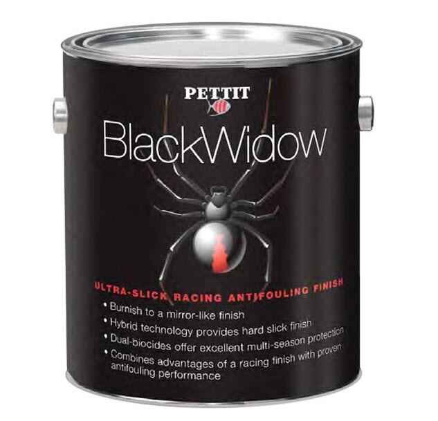 Pettit Black Widow Racing Antifouling Paint Gallon, Black 1869