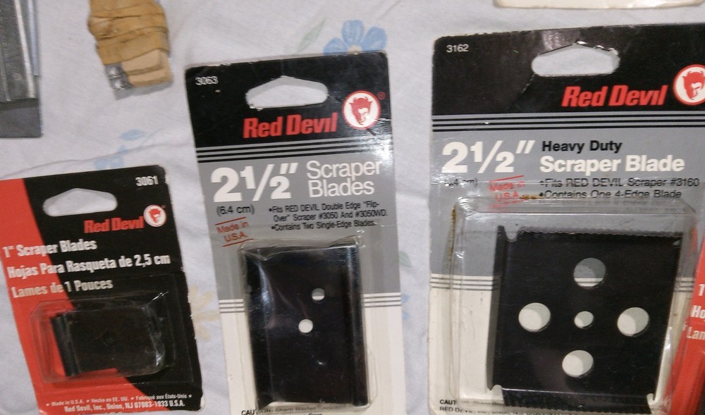 Large LOT Paint Scrapers - Razor Blade Scapers - Replacement Allway Red Devil
