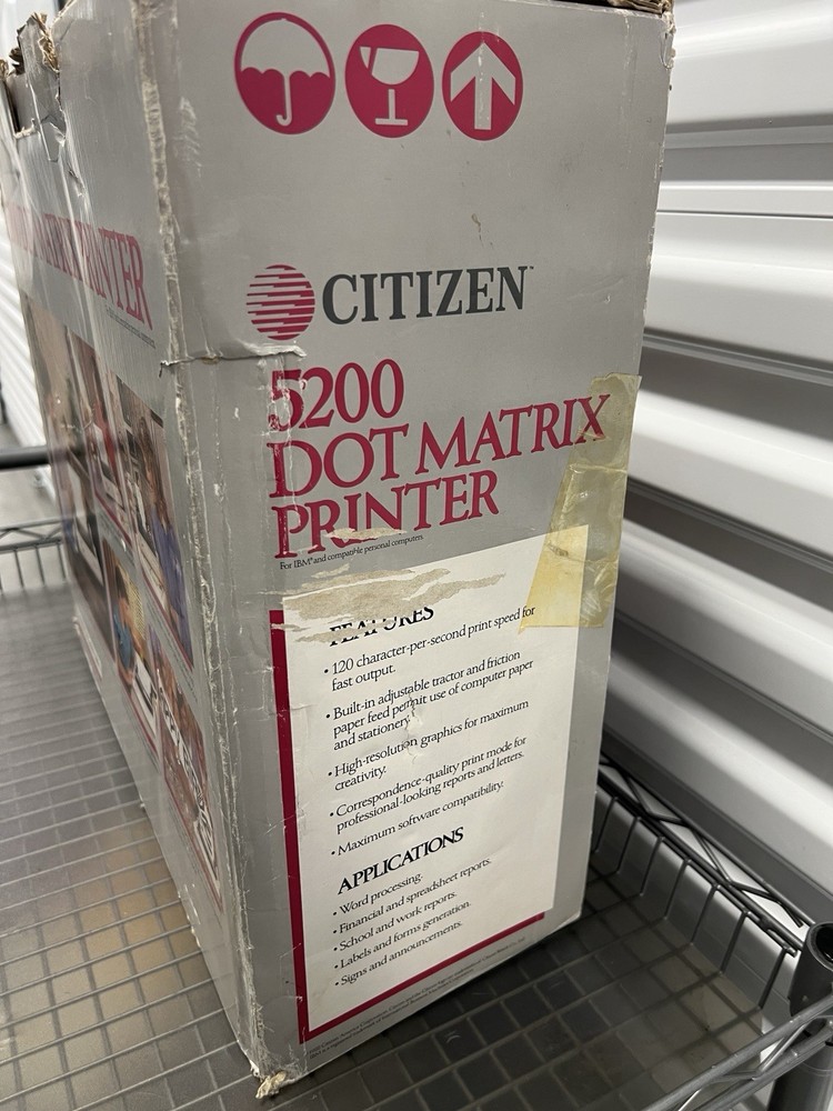 NEW Citizen 5200 Dot Matrix Printer IBM Compatible