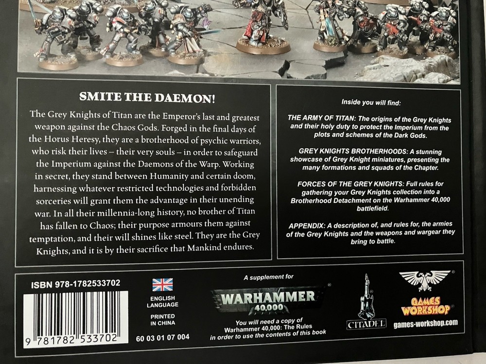 Warhammer 40,000 - Codex Grey Knights. Hardcover