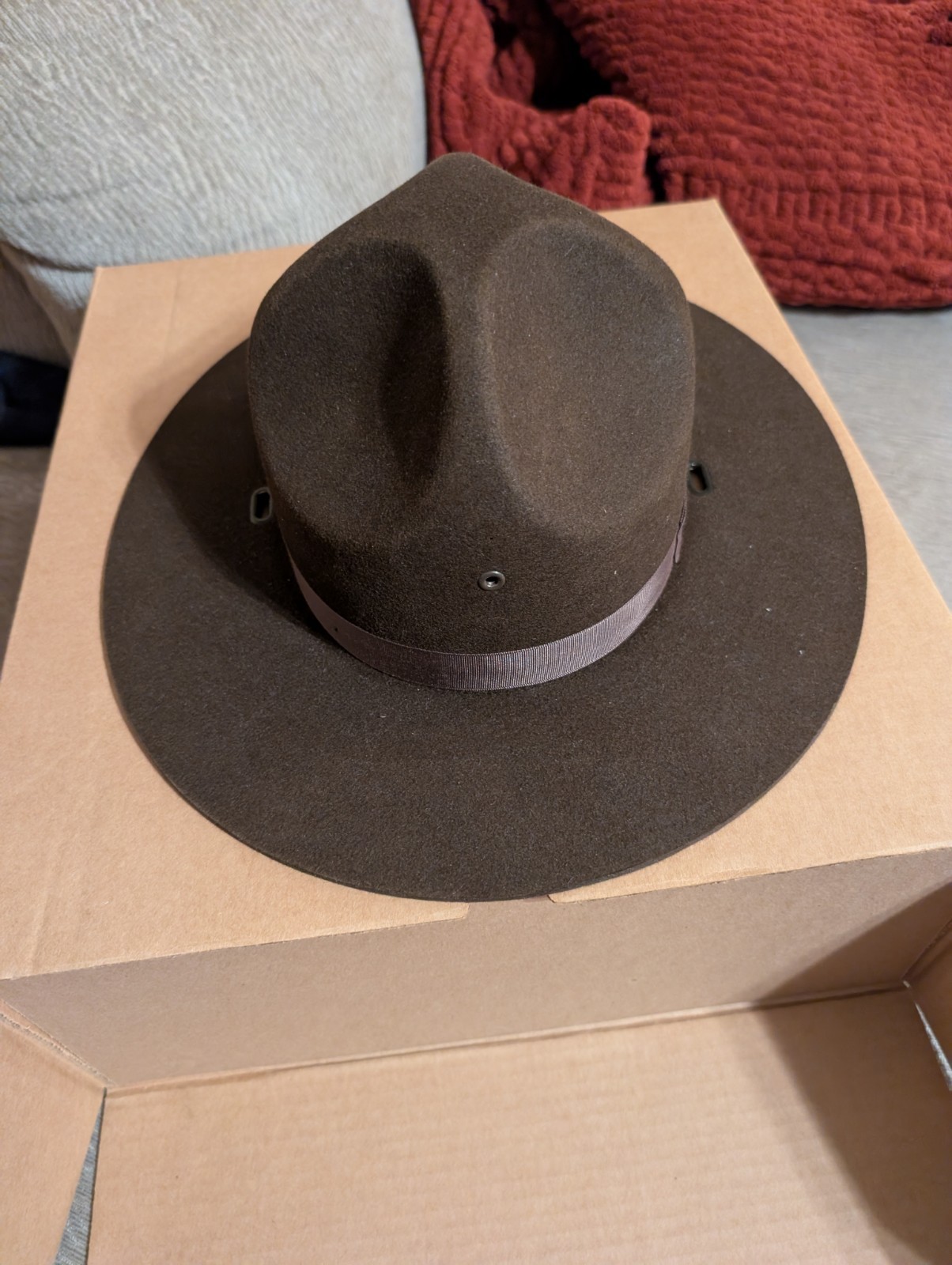 Stratton Brown Self-Forming Campaign Hat Size 7 Sheriff Uniform USA