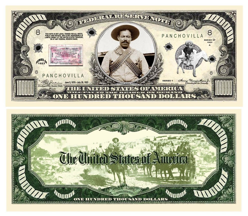 Pack of 25 - Pancho Villa Million Dollar Bills