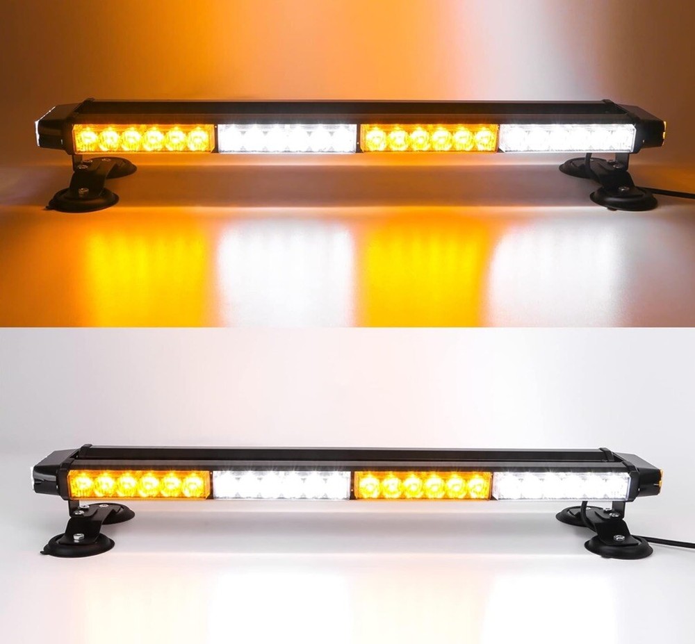 26" Rooftop Strobe Flashing Light Double Side Emergency Hazard Warning Beacon