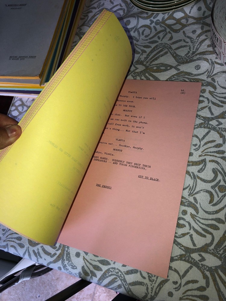 Authentic Script From Murphy Brown ”Moscow On The Potomac” With Original Notes