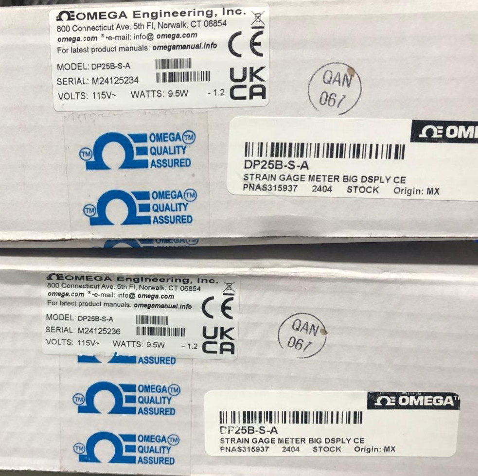 Omega Engineering DP25B-S-A Strain Gauge Panel Meter 5K Lb Compression Load Cell
