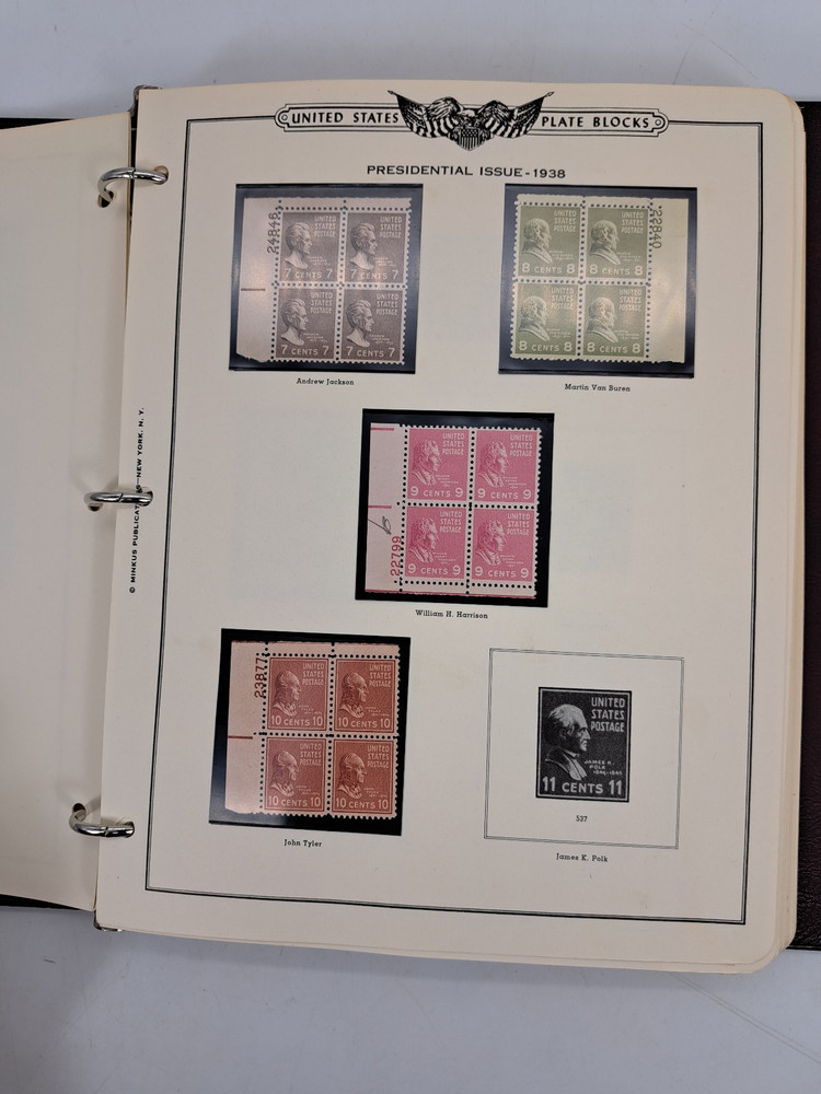 The American Plate Block Album Volume 2 1938-1968 Minkus (129 Plate Blocks)