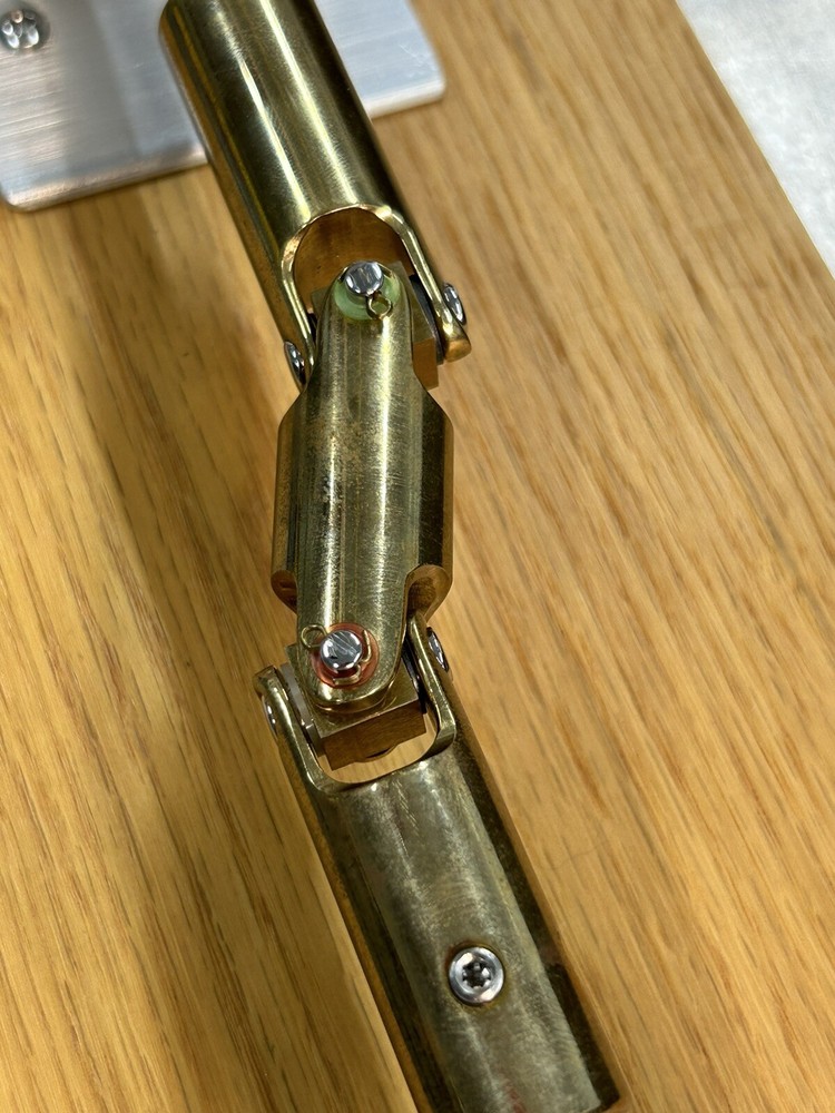 QTY 1 SOLID BRASS DOUBLE UNIVERSAL JOINT BOTH 5/16” BORES 4 SET SCREWS