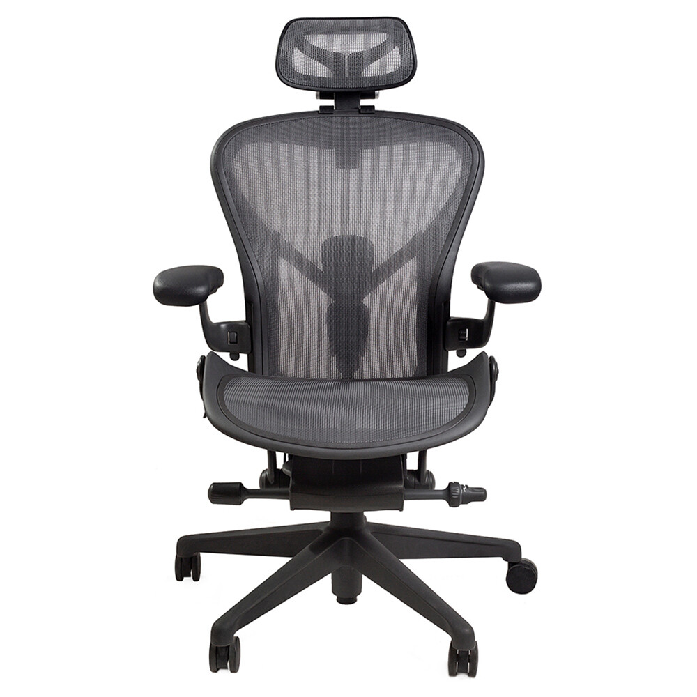 Headrest for Herman Miller classic and remastered Aeron office Chair Graphite