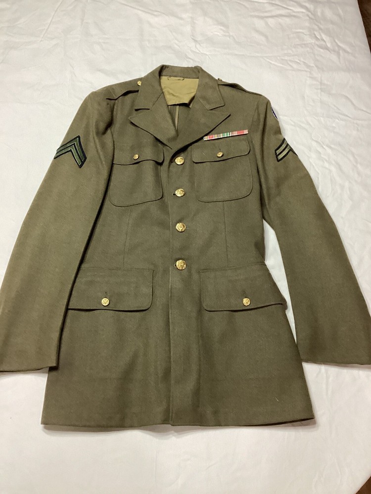 WW2 Uniform Jacket Rank, Ribbons & Patch 38 EXL