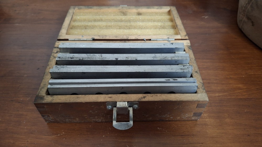 PARALLEL BARS IN WOODEN CASE GOOD USED CONDITION