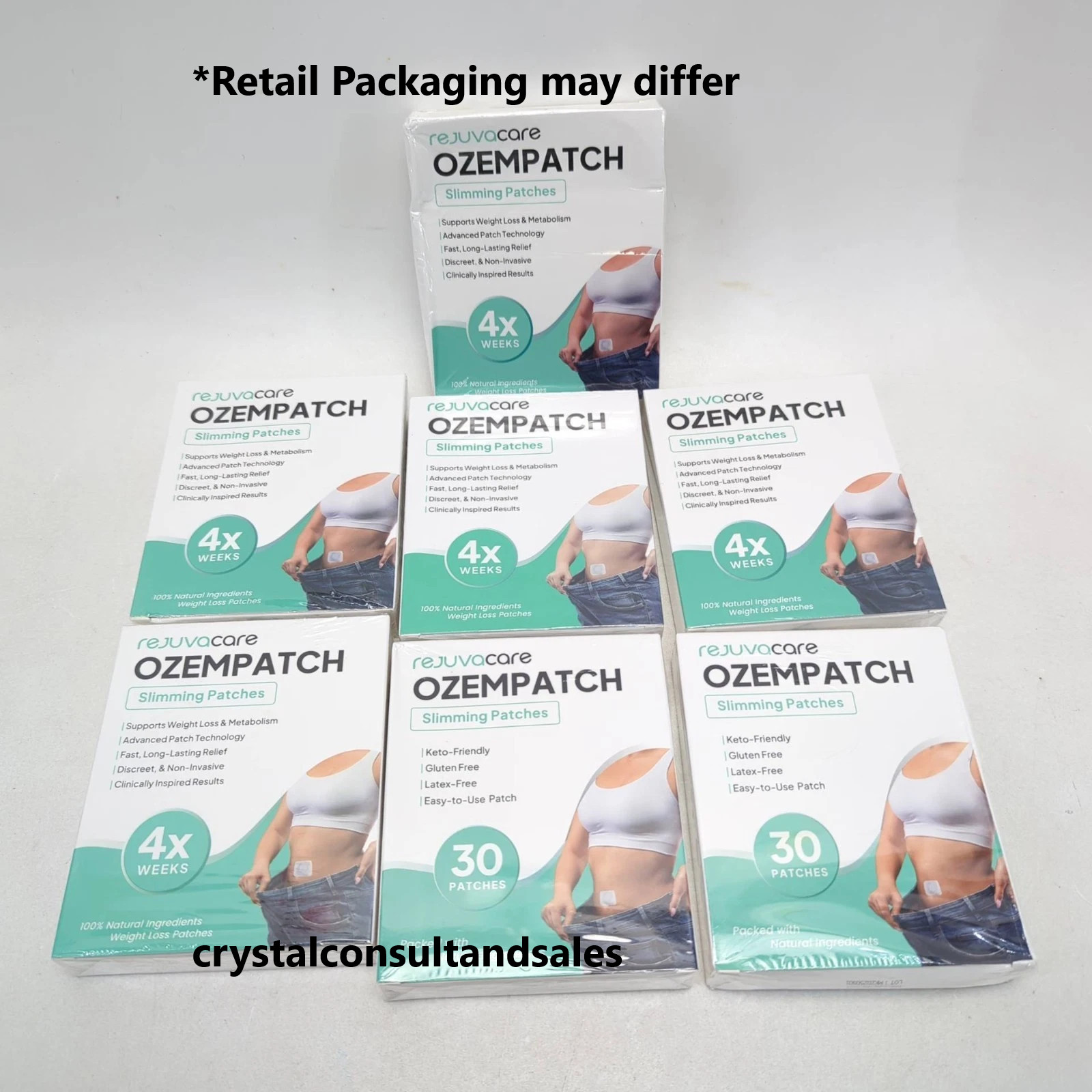7 Rejuvacare OzemPatch Tonepatch Slimming Patches Lot Of 7 Months 210 Count