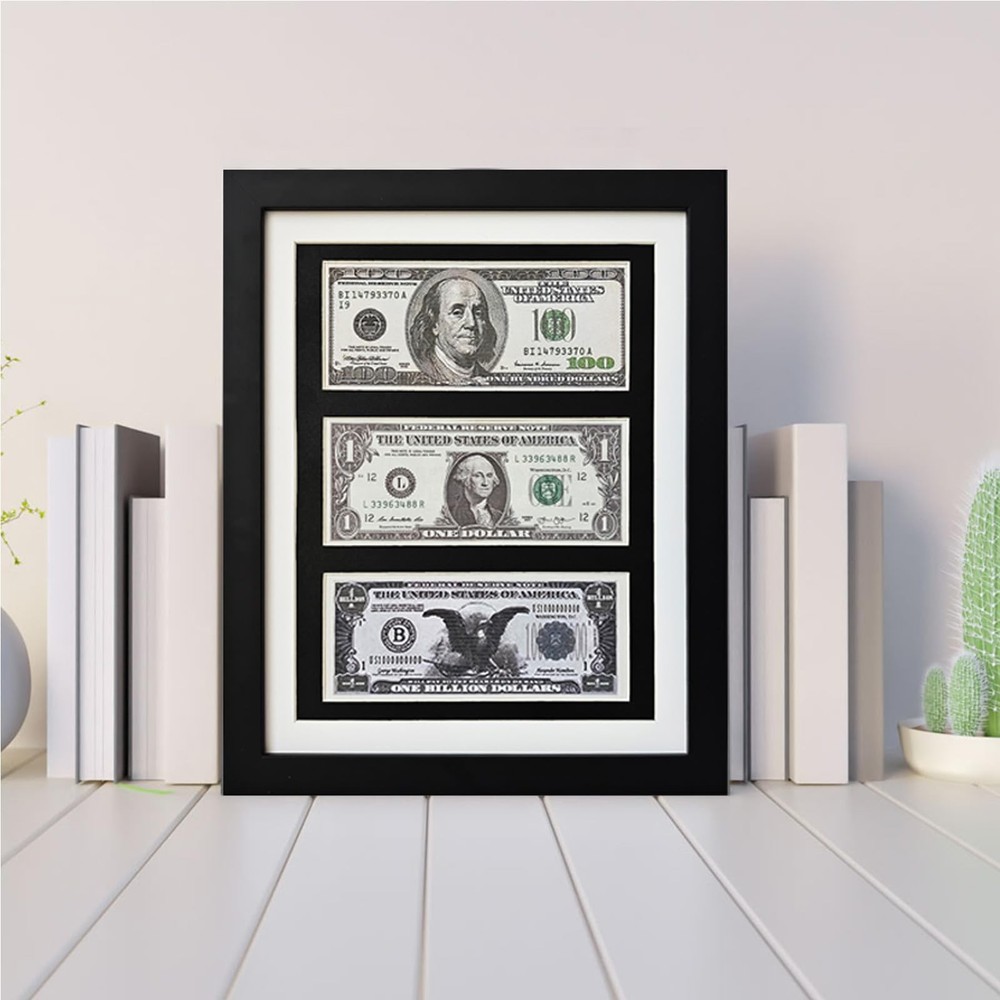 Tabletop picture frame, Dollar Bill Frame ,Multi Dollar Bill Frame