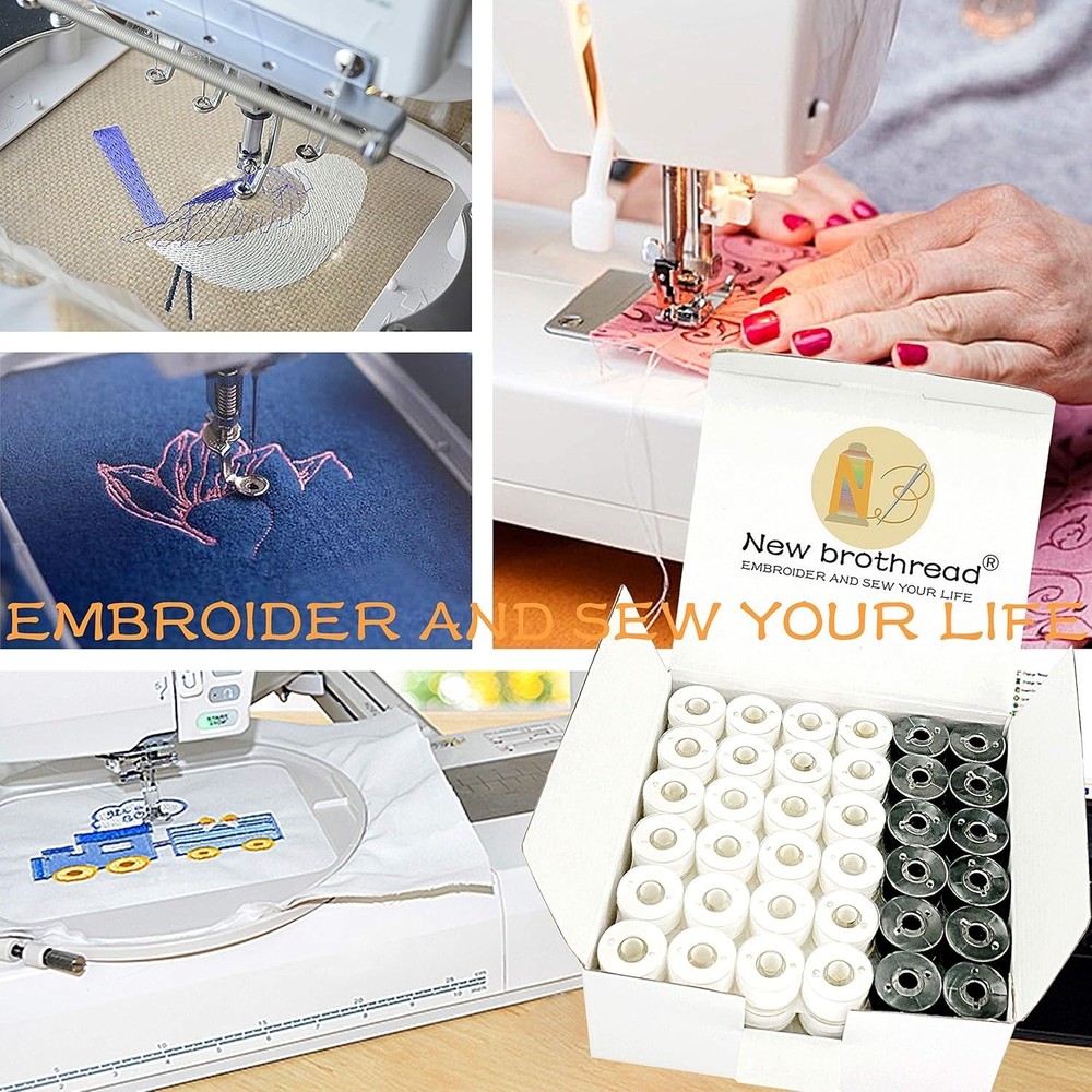 Soft Polyester Bobbin Thread Set for Sewing & Embroidery