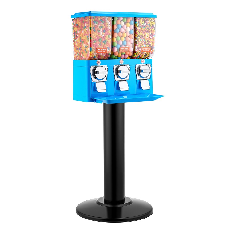 VEVOR Candy Vending Machine Triple Compartment Candy Vending Machine with Stand