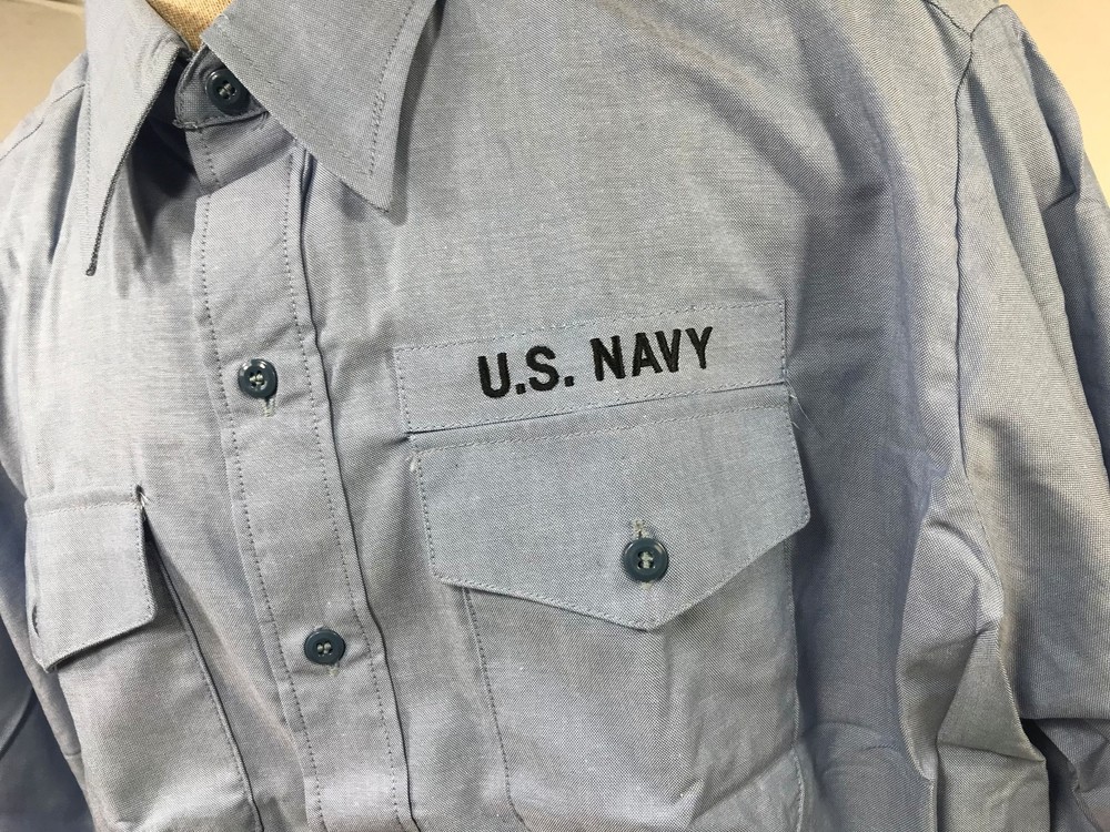 NAVY UTILITY WORK SHIRT, 2X New Condition