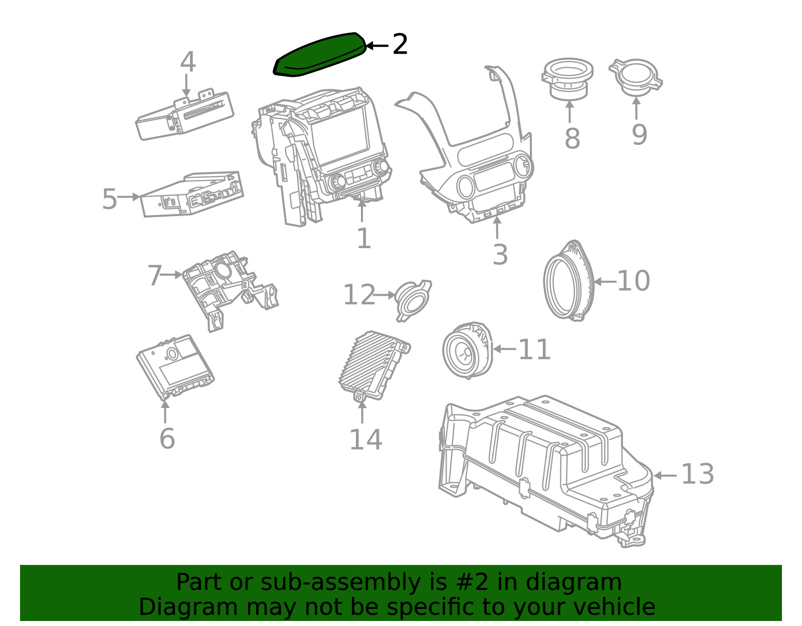 Genuine GM Radio Cover 85556436