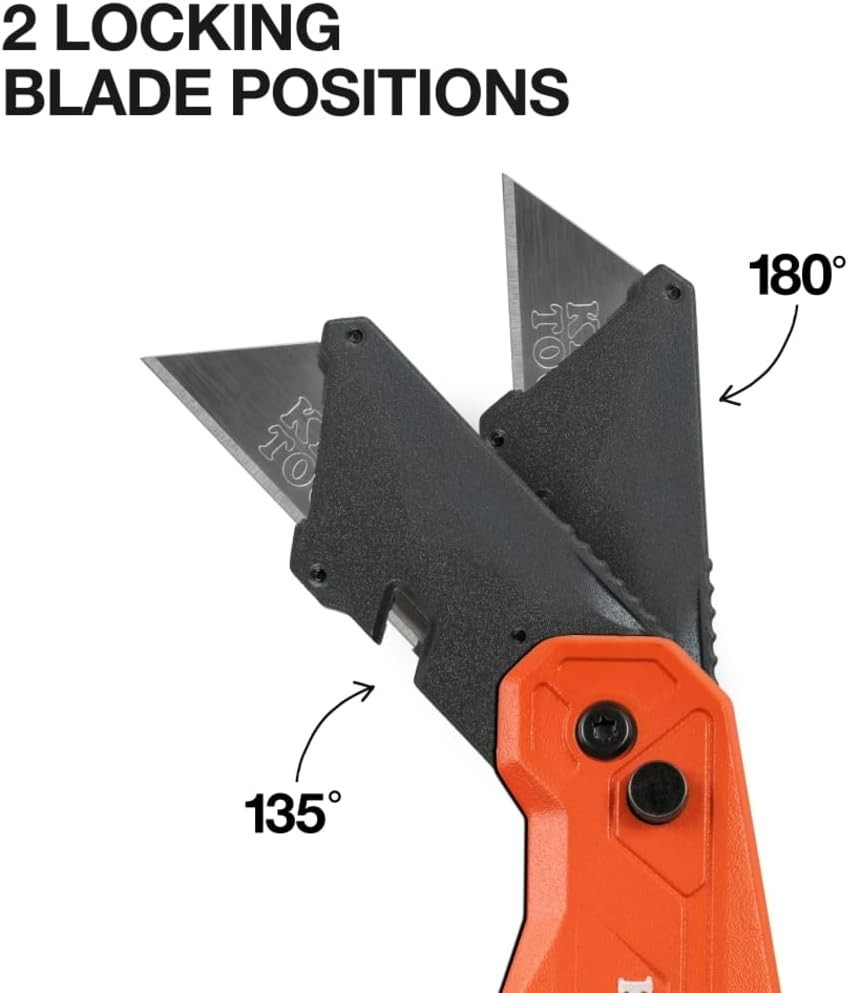 FLICKBLADE 2-in-1 Utility Knife & Scraper with Blade Storage & Locking Position