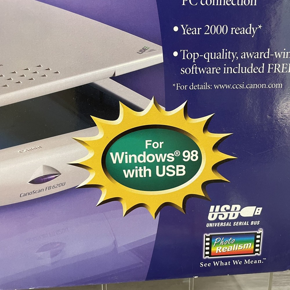 Canon CanoScan FB 620U Flatbed Scanner Open Box