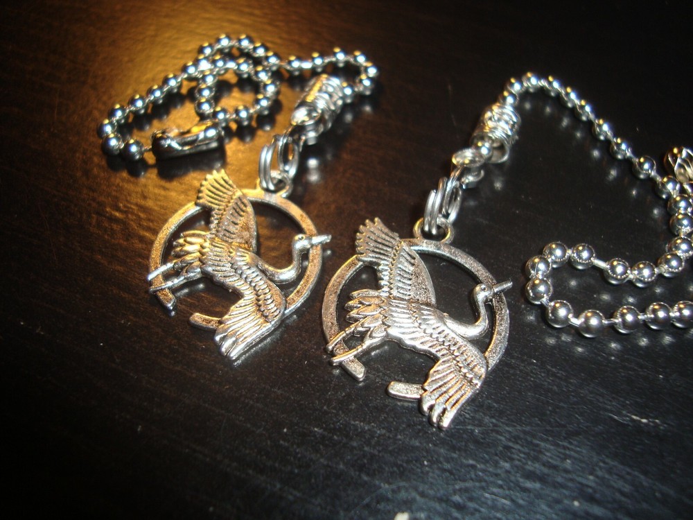 Pair Ceiling Fan Pull Chains – Heron Pendants – Decorative Light/Lamp Pulls