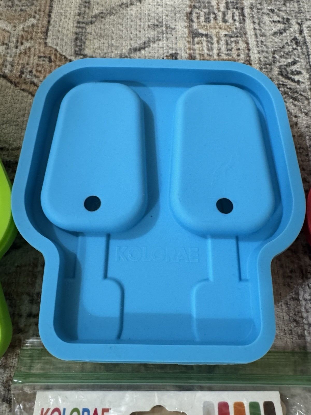 Kolorae silicone popsicle Ice molds set of 3 Green Blue Red New