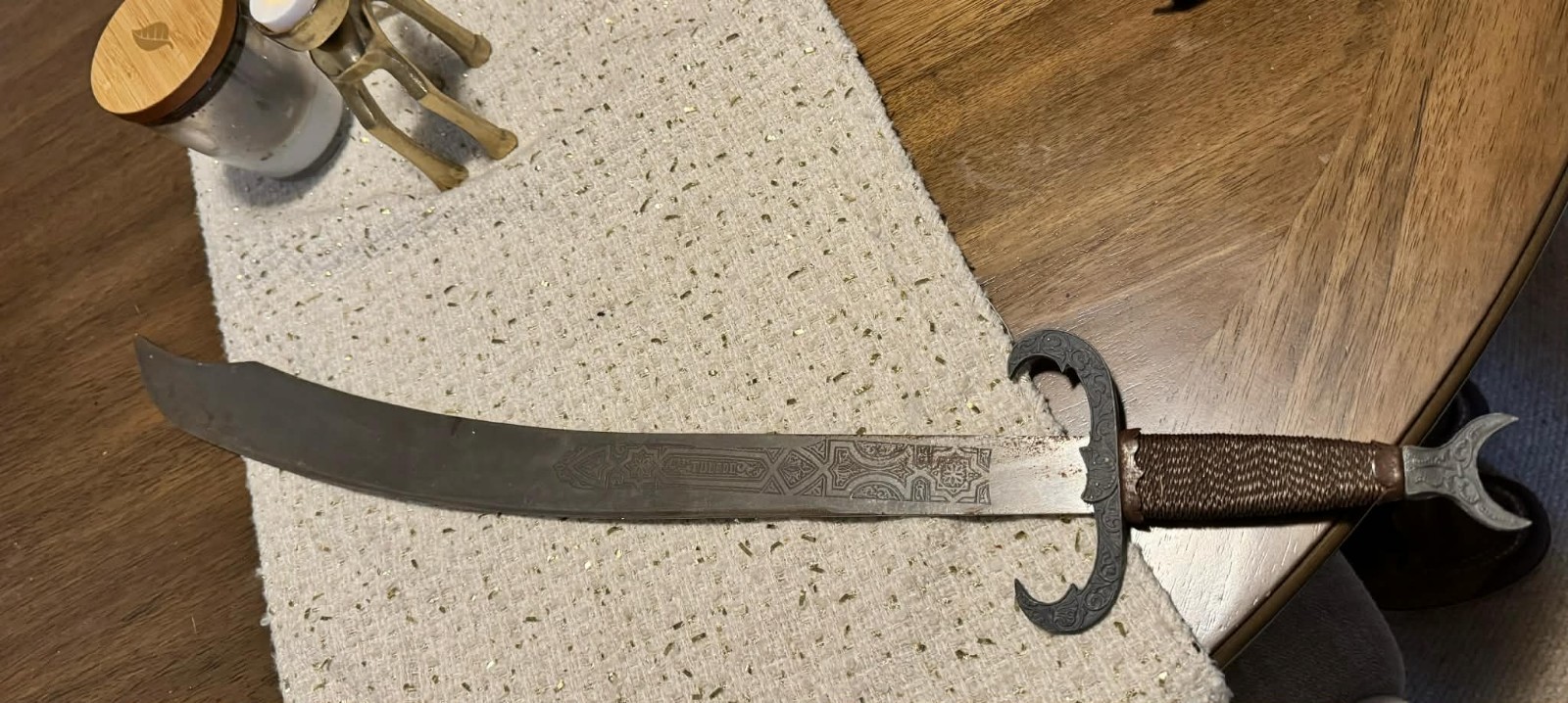 Late 20the Century Arab Scimitar Sword Antique Sword