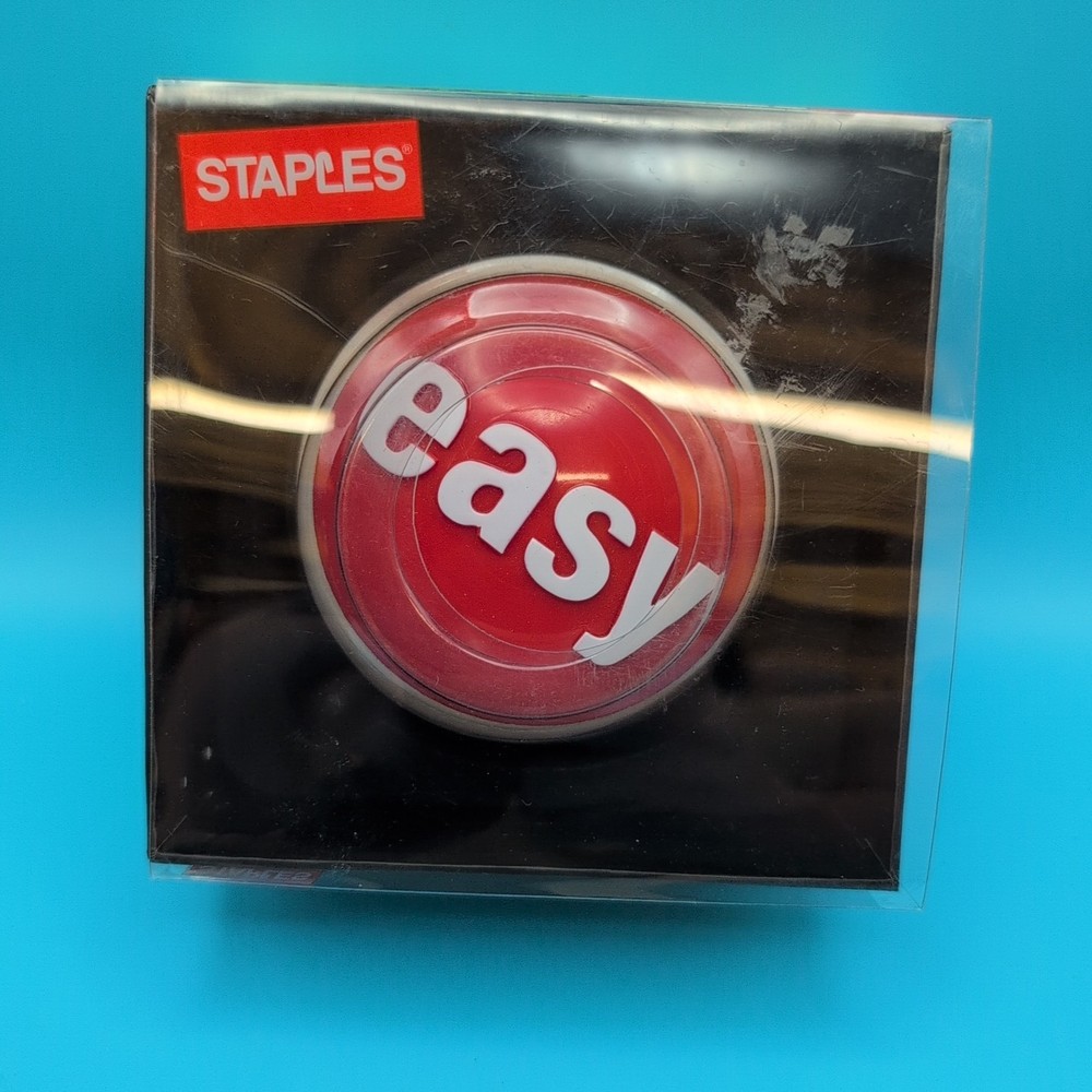 Staples Easybutton, "That Was Easy", Original Gift Box Packaging