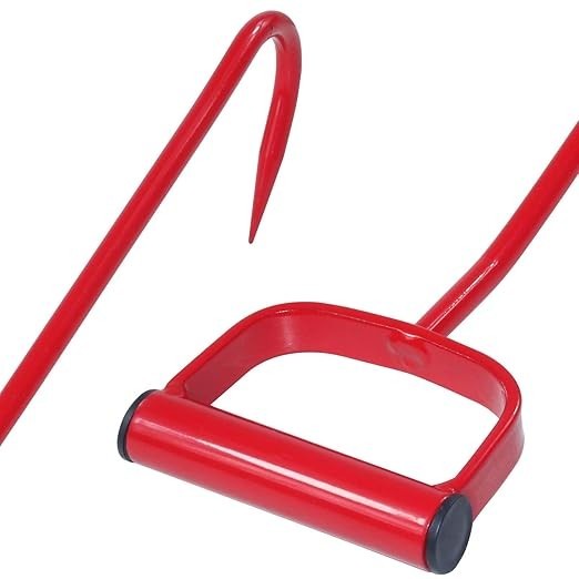 17" Metal Hay Hooks Farmer Rancher Tool for Move Stacking Loading Hay Bale Rolls