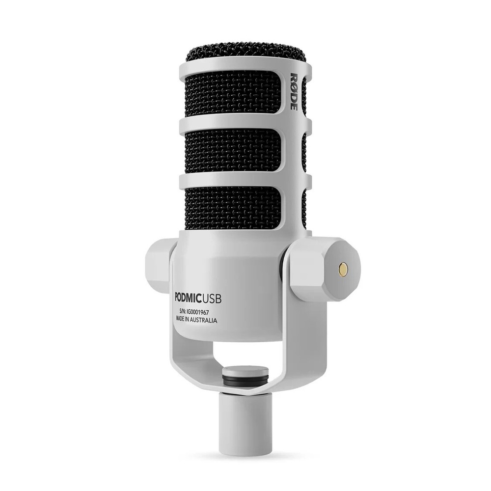 RODE PodMic USB Versatile Dynamic Broadcast Microphone, White