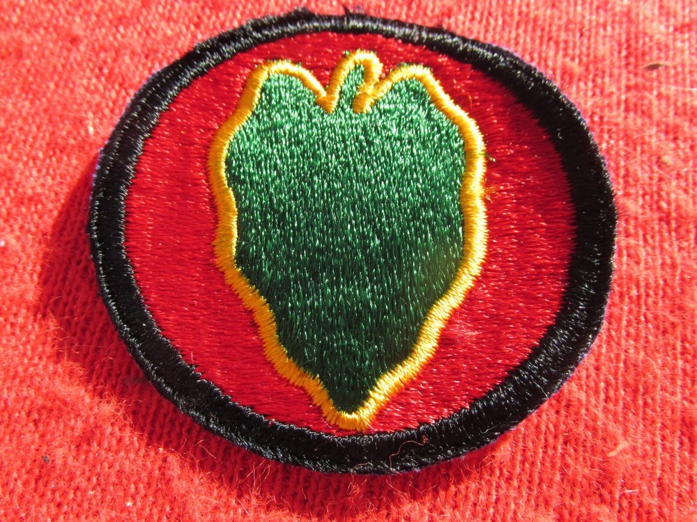 US Army 24th Division patch cut edge fully Embroidered no glow