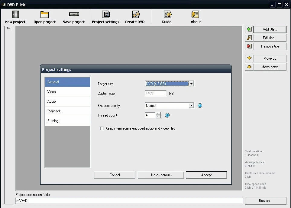 DVD Flick Convert Any Video to DVD - AVI, DIVX, FLV, MOV, WMV for Windows