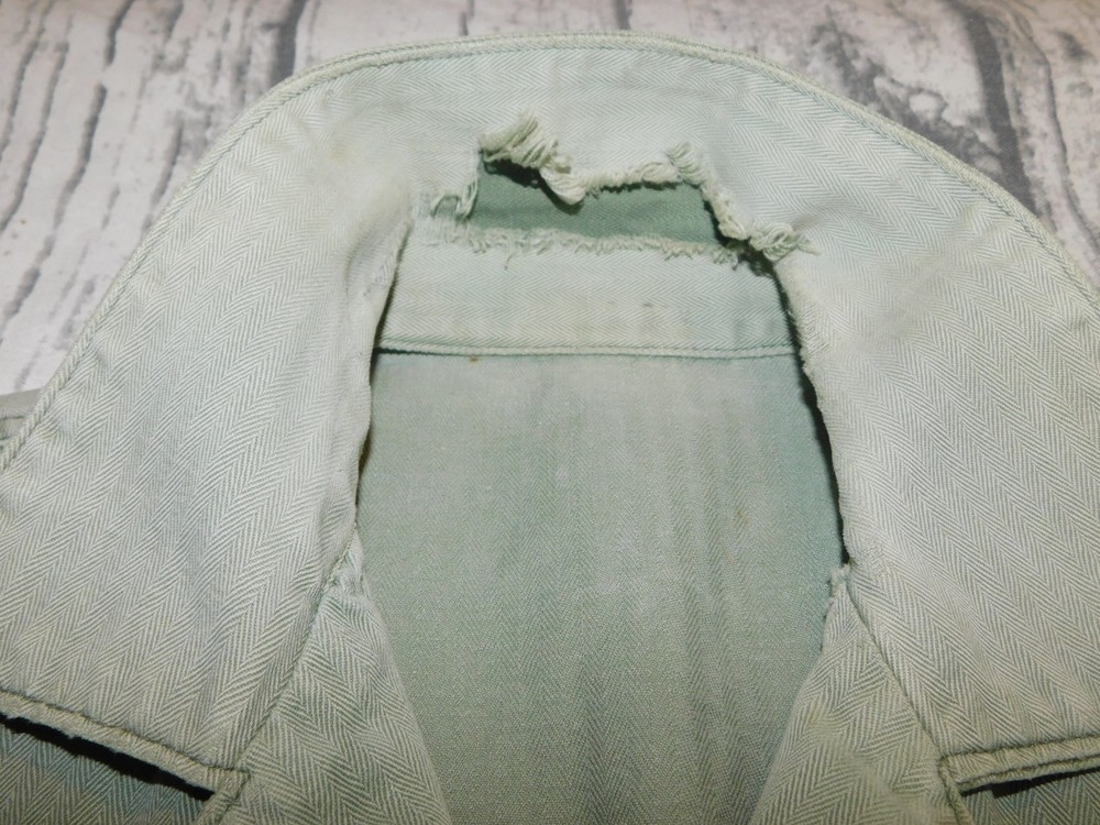 VTG 1940's USMC HERRINGBONE JACKET WWII BUTTON UP