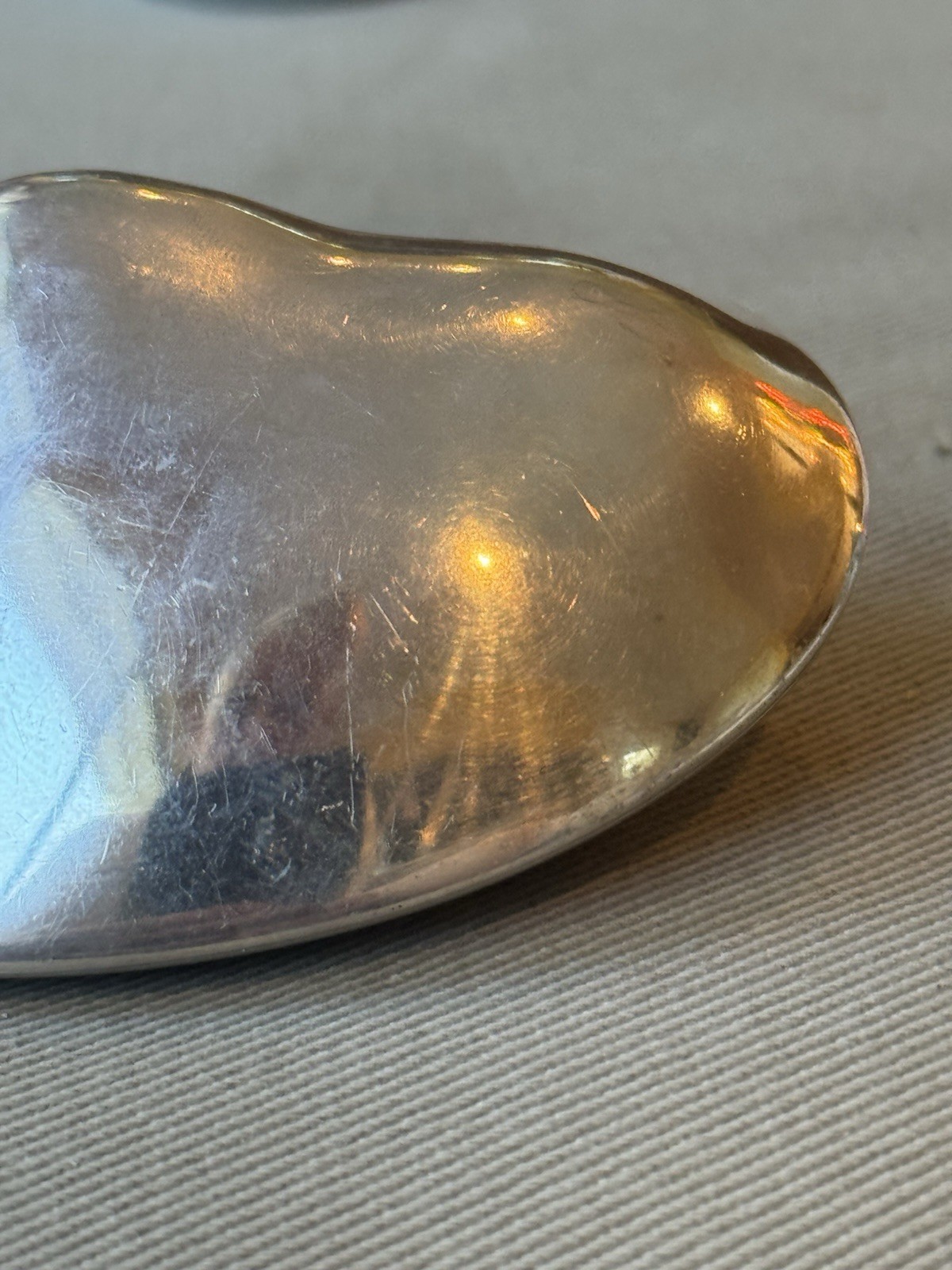 Antique Hallmarked Thailand? 90 Sterling Silver 4.25” Hinged Clam Shell Box