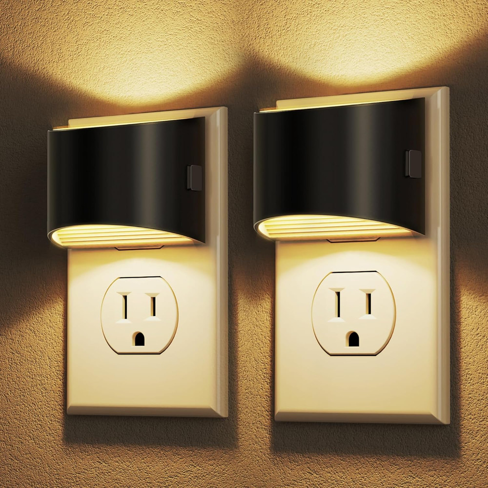 LED Night Light[2 Pack], Night Lights Plug into Wall, 3 Level Brightness Adjusta