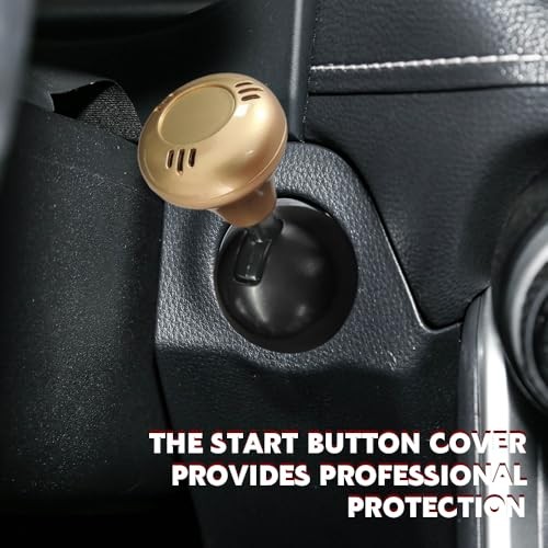 Joystick Car Push Start Button Cover, Engine Start Stop Button Cover, Gold