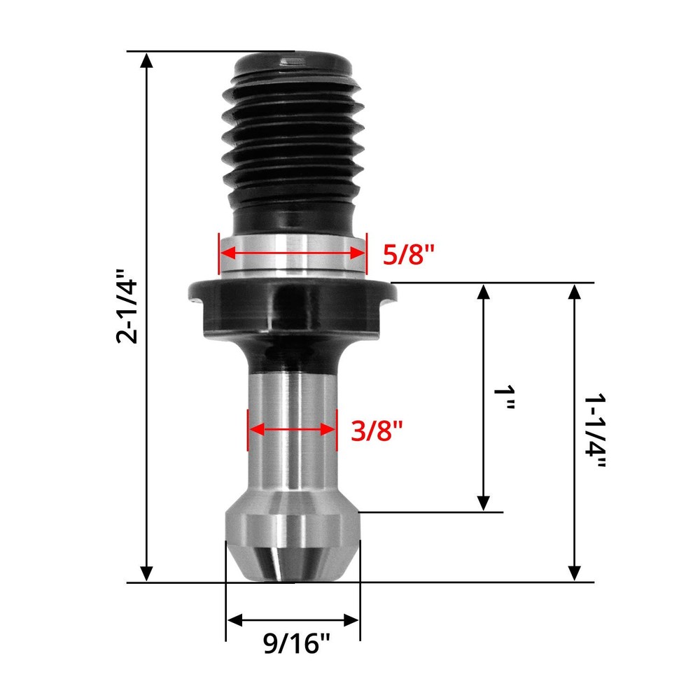 QWORK 10Pcs CAT40 45°Pull Stud Retention Knob for HAAS CAT 40 CNC 10 Pack