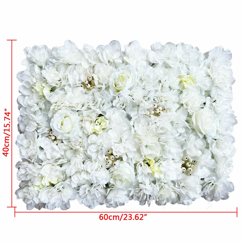 12PC Artificial Flower Wall Panel Wedding Backdrop Event Party Flower Wall Panel