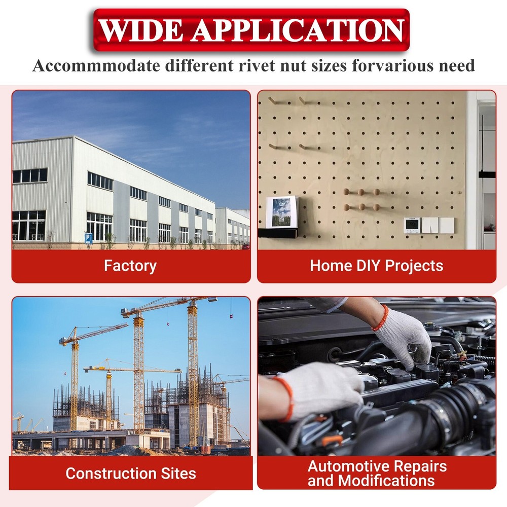 M3 M4 M5 M6 M8 M10M12 Flat Head Threaded Binding Rivet Nut Insert Rivnut Nutsert