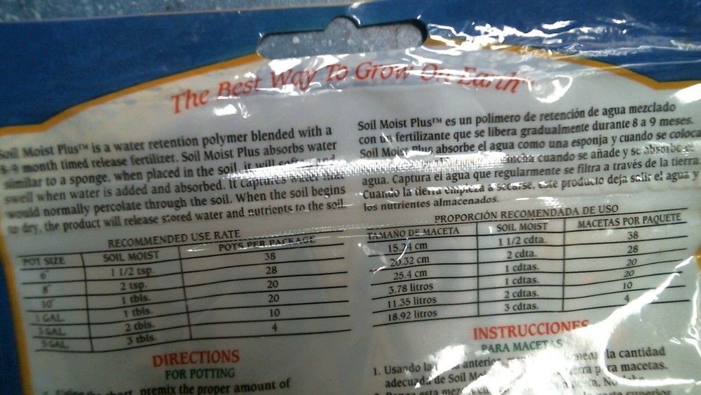 Soil Moist Hydrogel Granules 8 Oz. (01085) FS