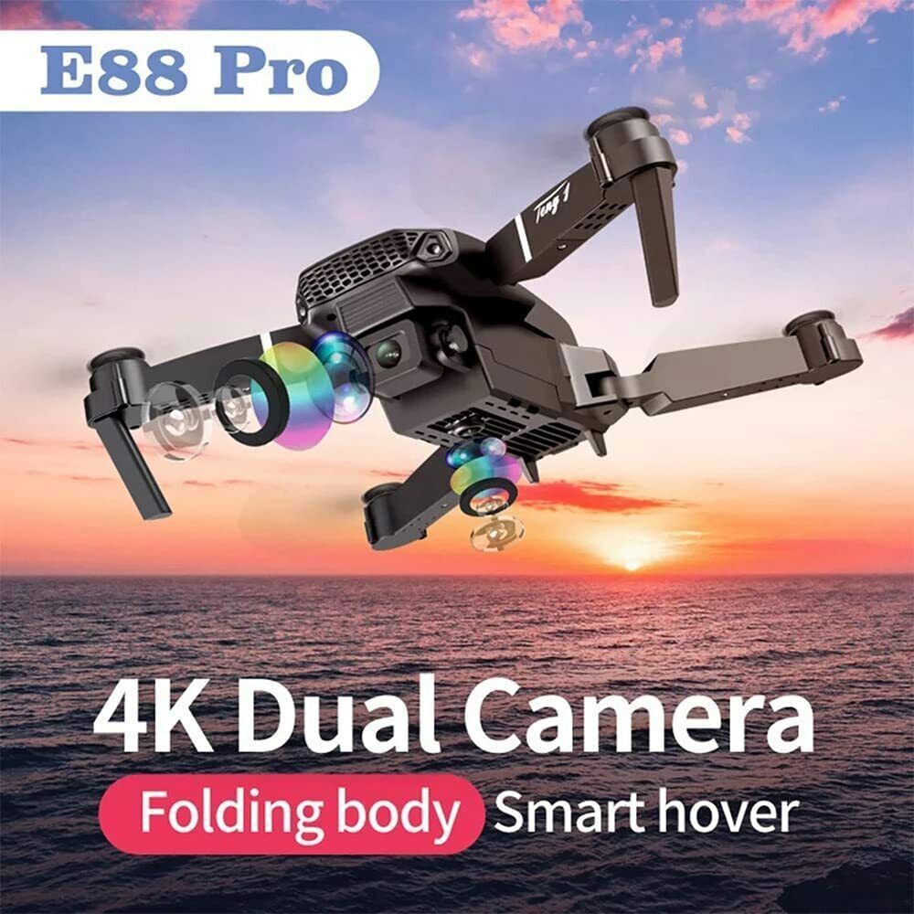 Quad Obstacle Avoidance Drone Black – Dual Battery RC Quadcopter