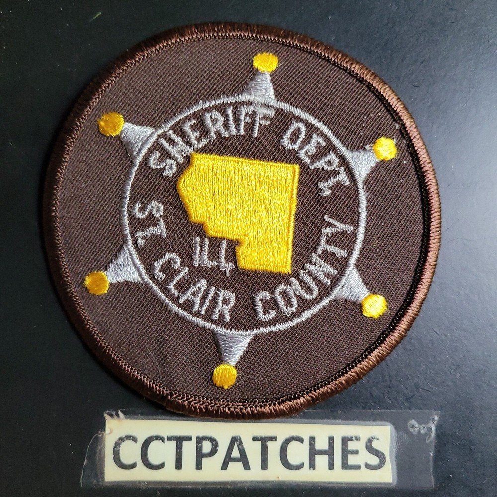ST. CLAIR COUNTY, ILLINOIS SHERIFF BROWN SHOULDER PATCH IL