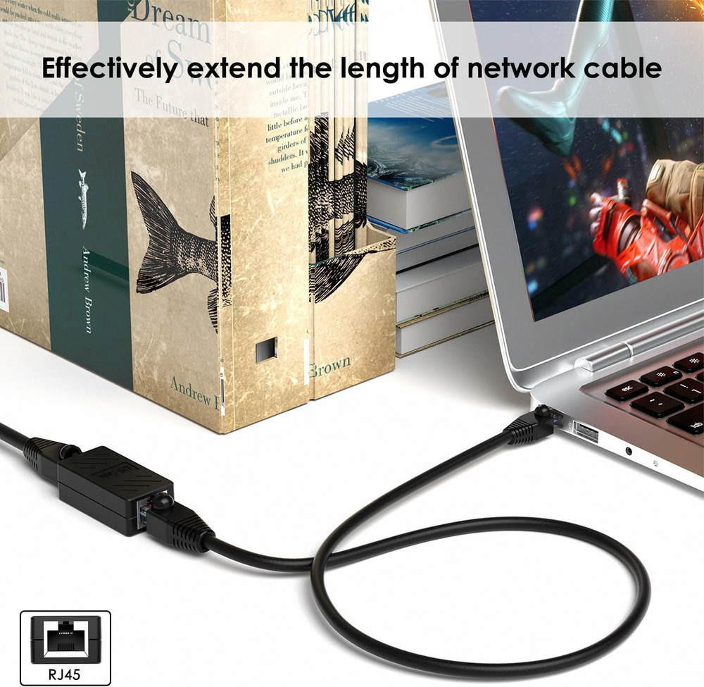 1-5PACK RJ45 Inline Coupler Cat6/Cat5e Ethernet Network Cable Extender Connector