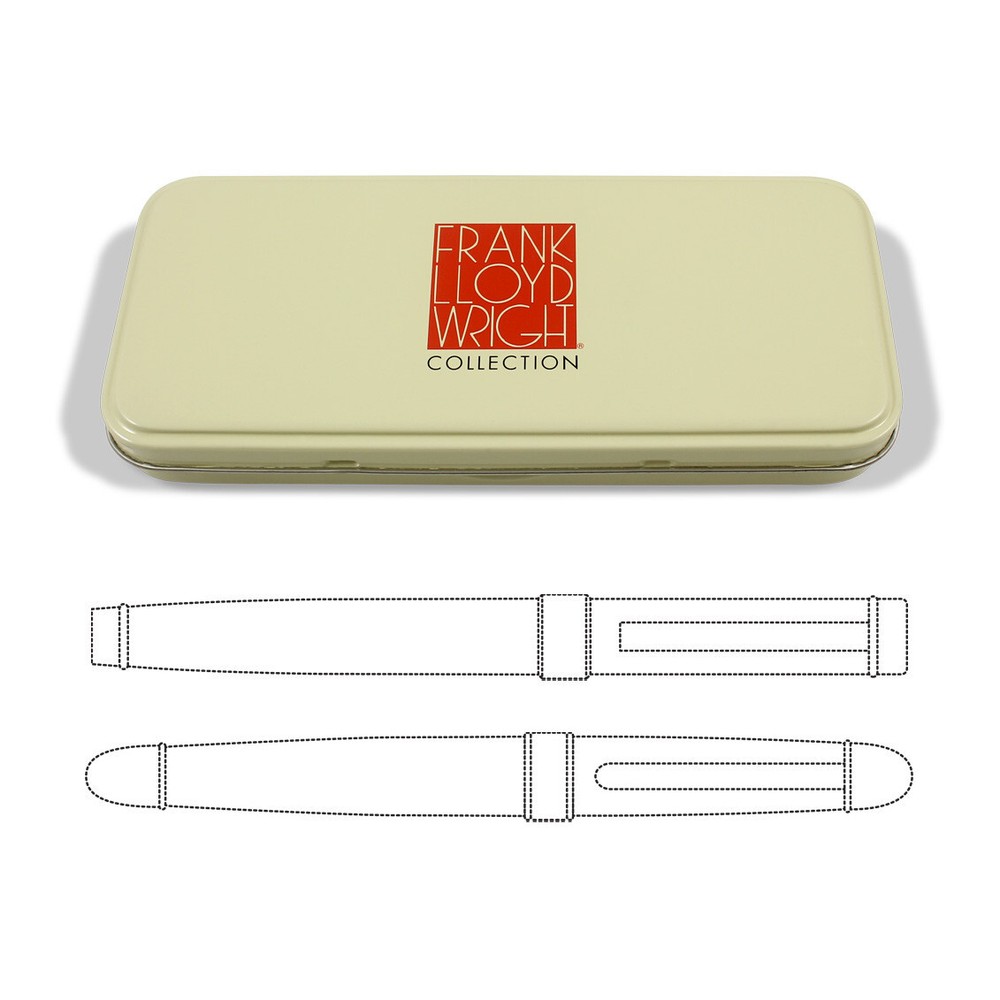 ACME Studio FRANK LLOYD WRIGHT Empty Tin Box for Bullet Or Flat Top Pens