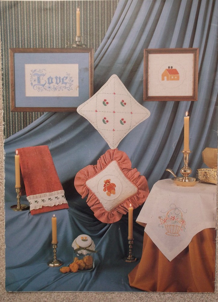 CANDLEWICKING & EMBROIDERY pattern instruction 13 projects leaflet Leisure Arts