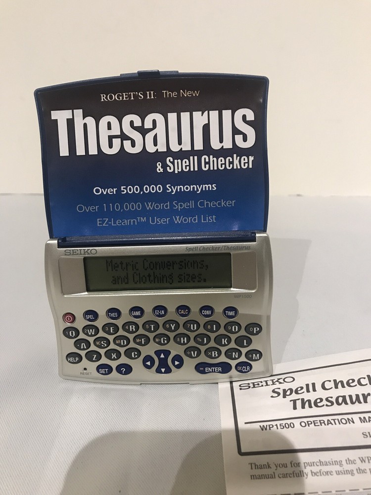 Seiko WP1500 Multi-Purpose Spell Check, Thesaurus, Directory Calculator