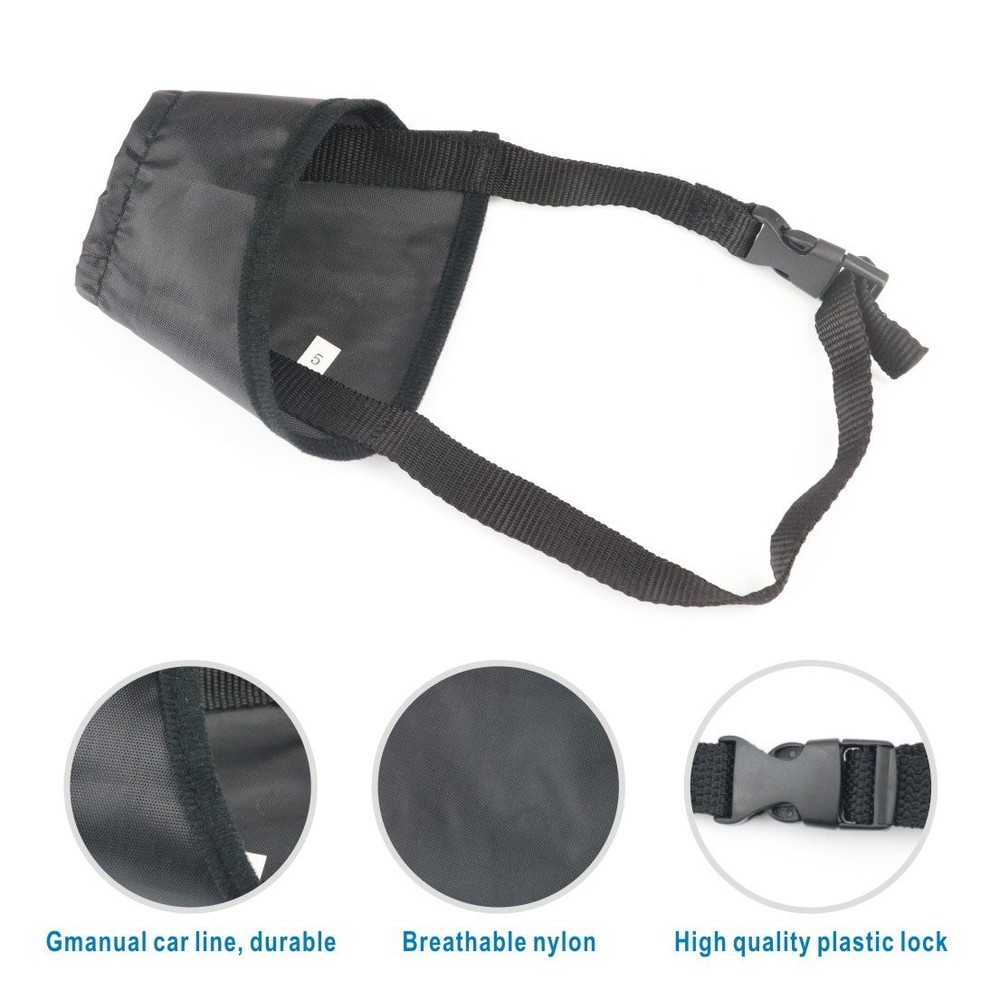 7 PCS Adjustable Dog Muzzles Anti-Biting Barking Small Medium Large Extra
