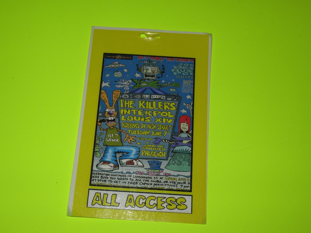 VINTAGE THE KILLERS / INTERPOL TOUR PASS
