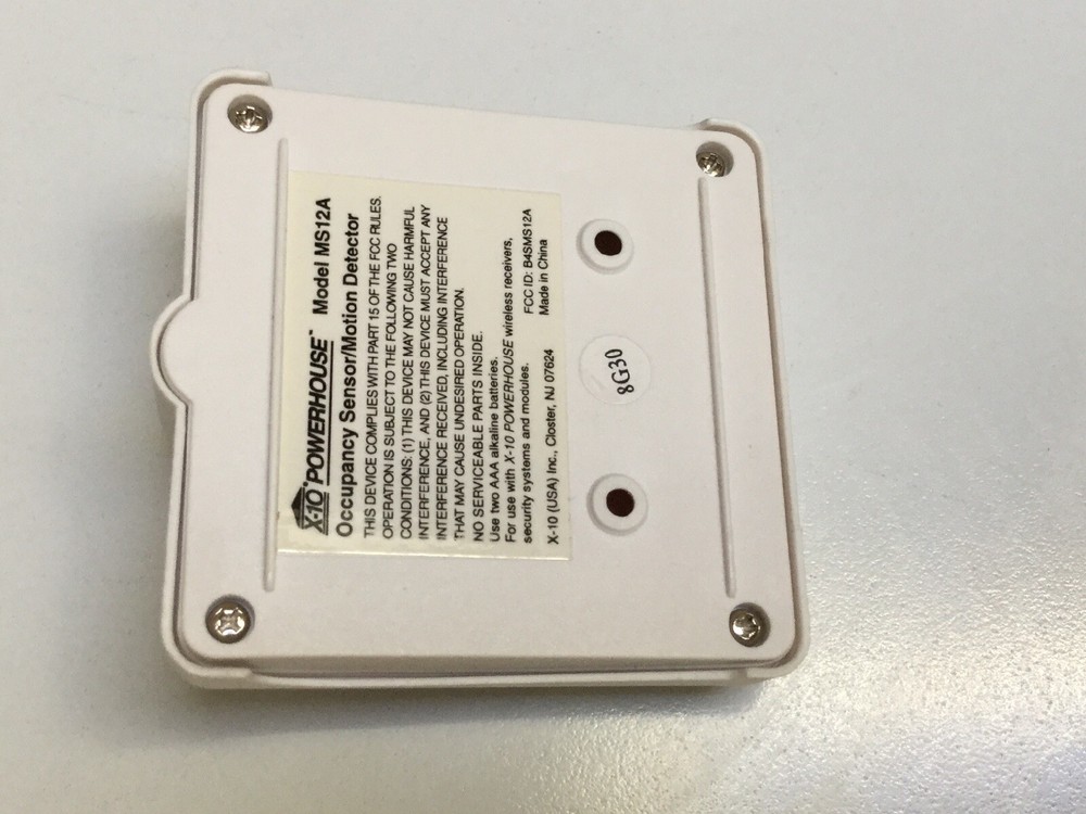 X10. Powerhouse. Activehome. MS12A. Occupancy Sensor/motion Detector