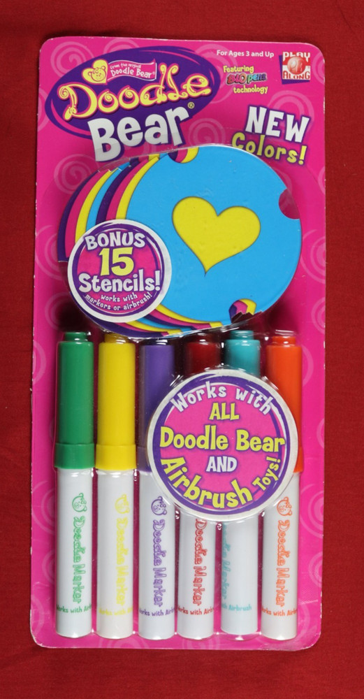 Doodle Bear Bonus 15 Stencils Vintage 2007- Damaged Packaging